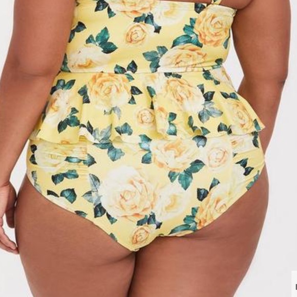 Torrid High Rise Ruched Swim Bottom - Picture 3 of 10